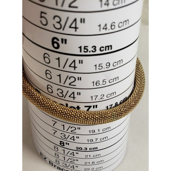 Fossil 7" Bracelet Gold Tone Wrap Bracelet with Polished Gold Ball - Picture 11 of 12